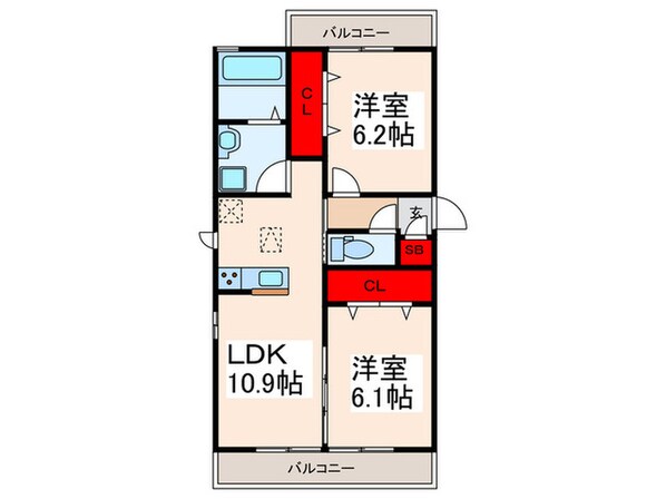 グランソレーユの物件間取画像